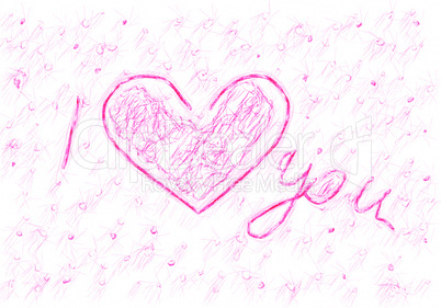 text i love you with heart