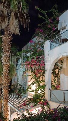 traditional greece houses in kamari on santorini island