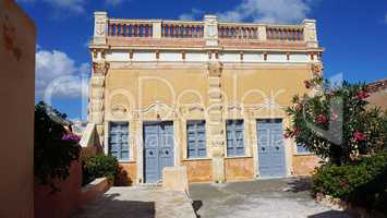 traditional greece architecutre in oia on santorini island