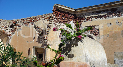 traditional greece architecutre in oia on santorini island