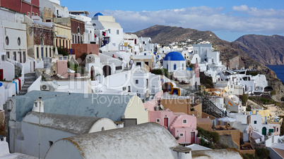 traditional greece architecutre in oia on santorini island