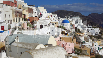 traditional greece architecutre in oia on santorini island