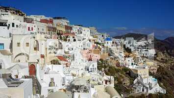 traditional greece architecutre in oia on santorini island