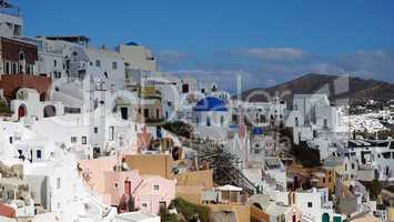 traditional greece architecutre in oia on santorini island