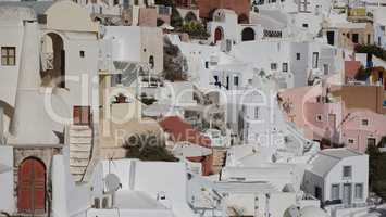 traditional greece architecutre in oia on santorini island