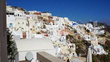 traditional greece architecutre in oia on santorini island