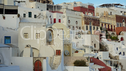 traditional greece architecutre in oia on santorini island