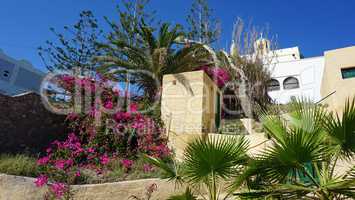 traditional greece architecture in porto castello on santorini