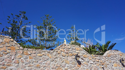 traditional greece architecture in porto castello on santorini