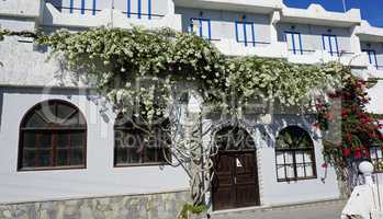 traditional greece architecture in porto castello on santorini