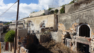 traditional greece village pyrgos on santorini