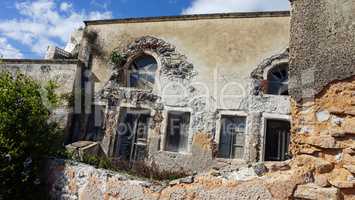 traditional greece village pyrgos on santorini