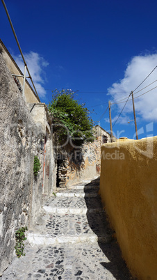 traditional greece village pyrgos on santorini