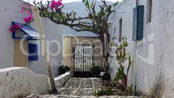 traditional greece village pyrgos on santorini