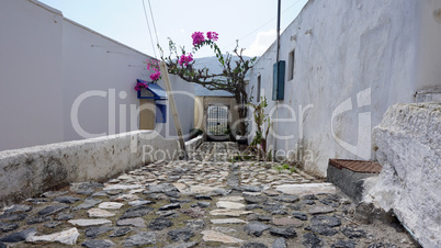 traditional greece village pyrgos on santorini