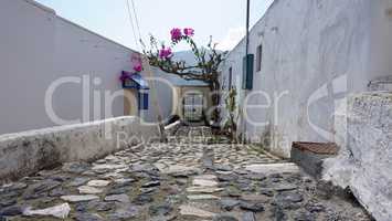 traditional greece village pyrgos on santorini