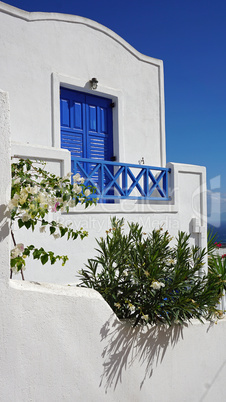 traditional greece village pyrgos on santorini