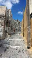 traditional greece village pyrgos on santorini