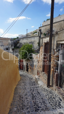 traditional greece village pyrgos on santorini