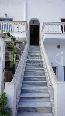 traditional greek village exo gonia on santorini