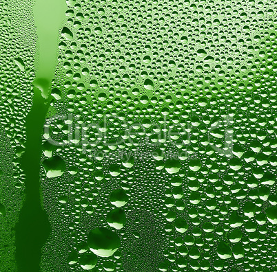 water drops on glass