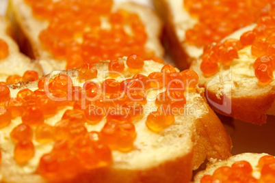 red caviar sandwich