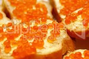 red caviar sandwich
