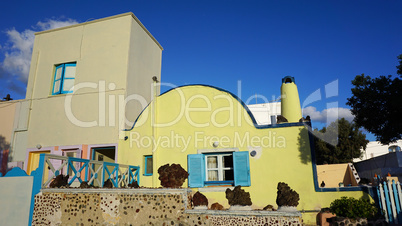 architecture from traditional greece village perissa