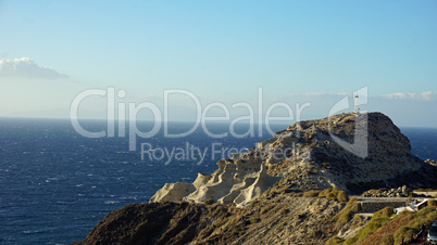 wild and natural coast of greece island santorini