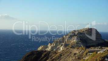 wild and natural coast of greece island santorini