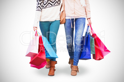 Women holding shopping bags