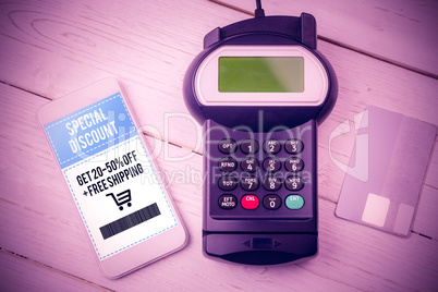 Composite image of mobile payment