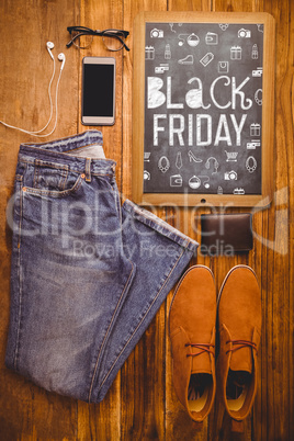 Composite image of black friday advert