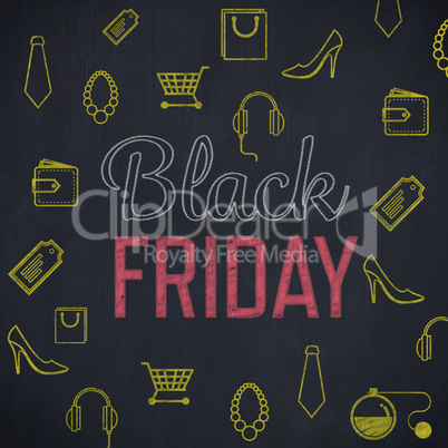 Composite image of black friday advert