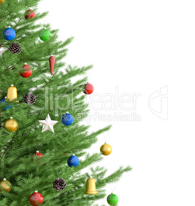 Christmas tree 3d rendering