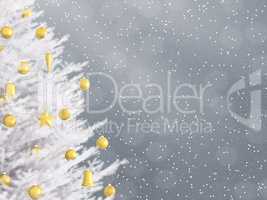 New year background with christmas tree 3d rendering