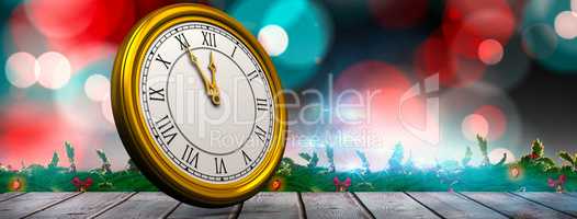 Composite image of illustration of a clock