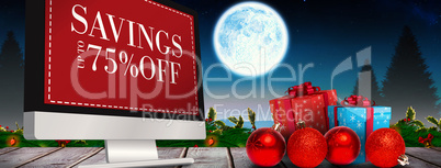 Composite image of presents