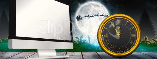 Composite image of large clock