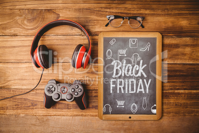 Composite image of black friday advert