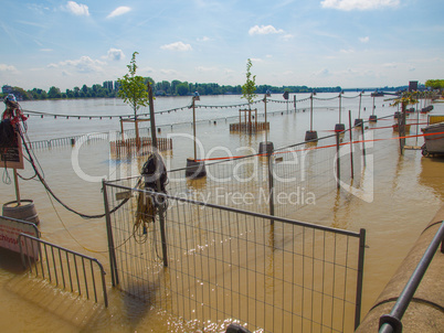 River Rhine Flood in Mainz