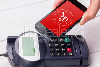 Composite image of payment screen