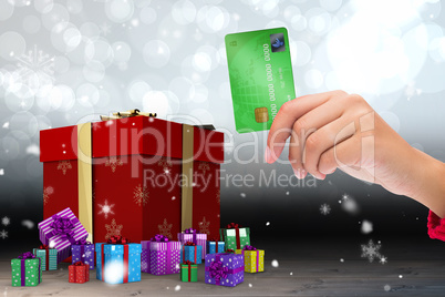 Composite image of world credit card
