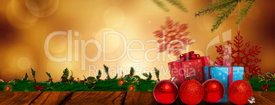 Composite image of presents