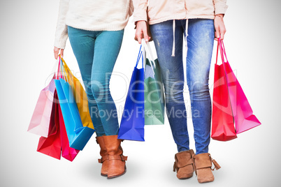 Women holding shopping bags