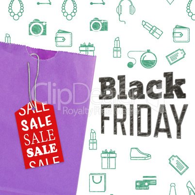 Composite image of black friday advert