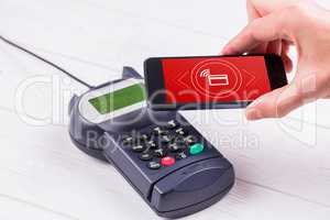 Composite image of payment screen
