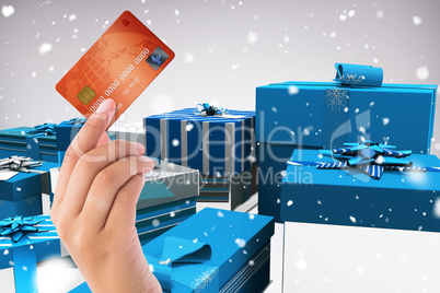 Composite image of world credit card