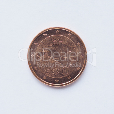 Estonian 2 cent coin