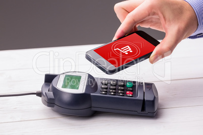 Composite image of payment screen